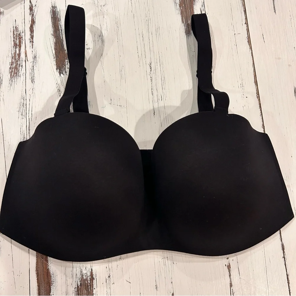 Soma Enbliss Stay Put Strapless Bra Womens 34DD‎ Black Multi-Way Padded